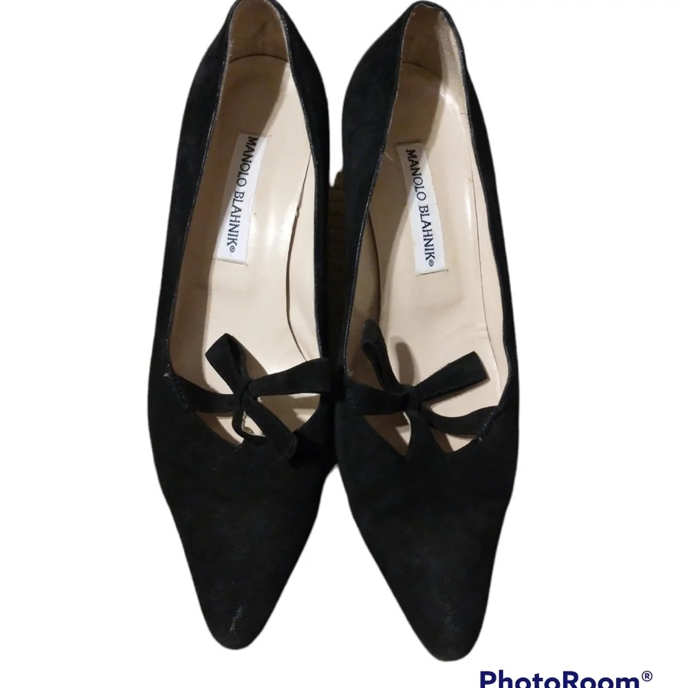 Manolo Blahnik Suede Pumps 38.5
